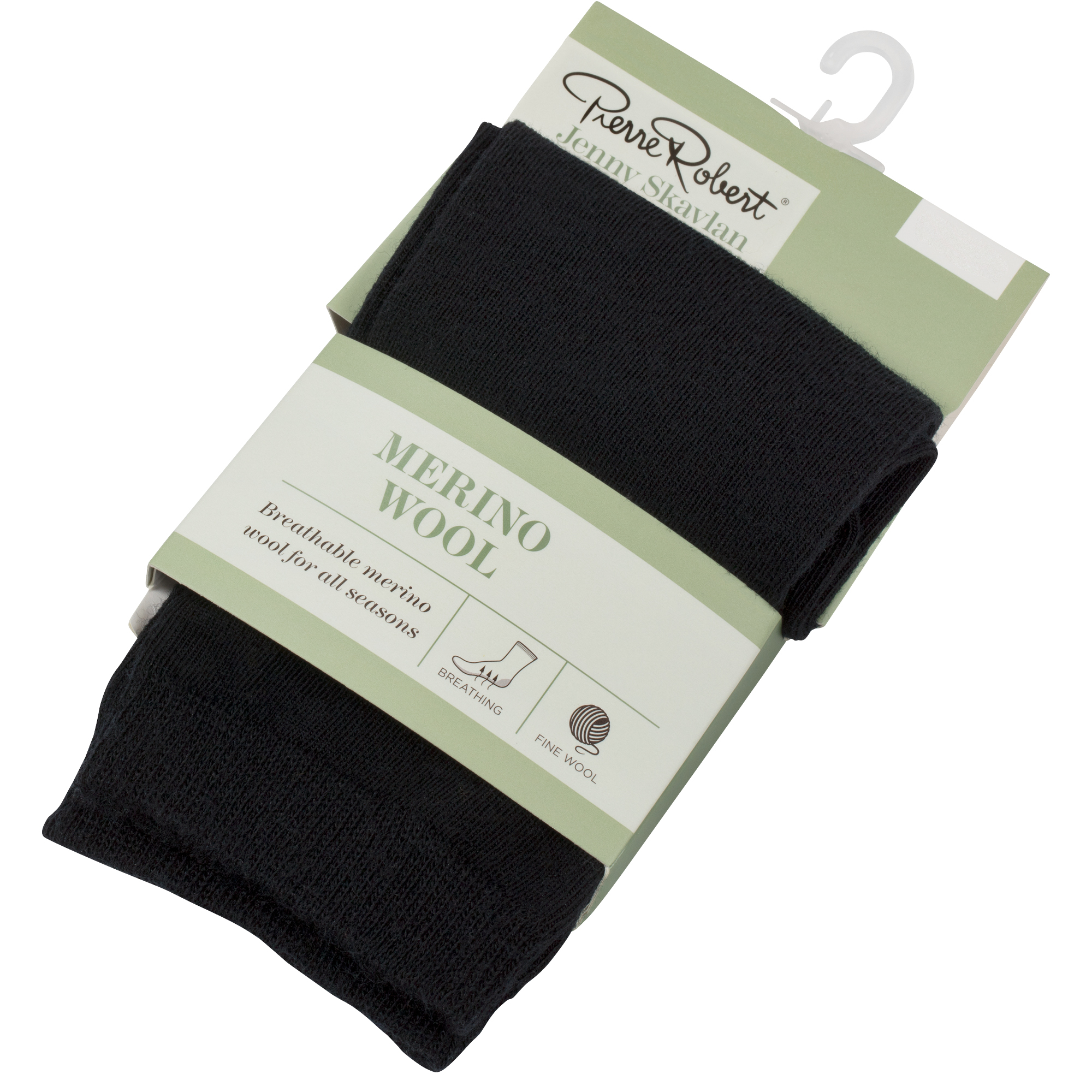Merino Wool Sock JS, Black, hi-res